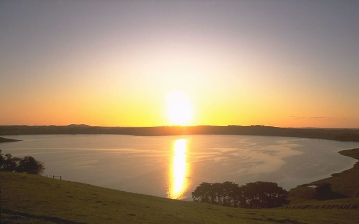 volcanic crater lake