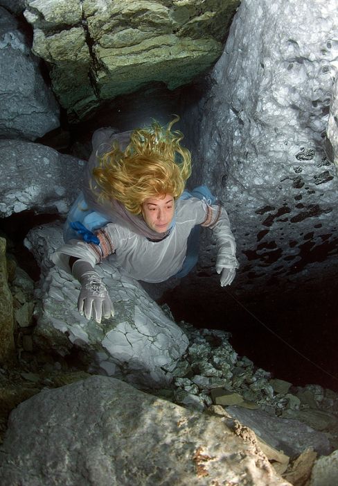 Cave diving with Natalia Avseenko, Orda cave, Perm region, Ural, Russia