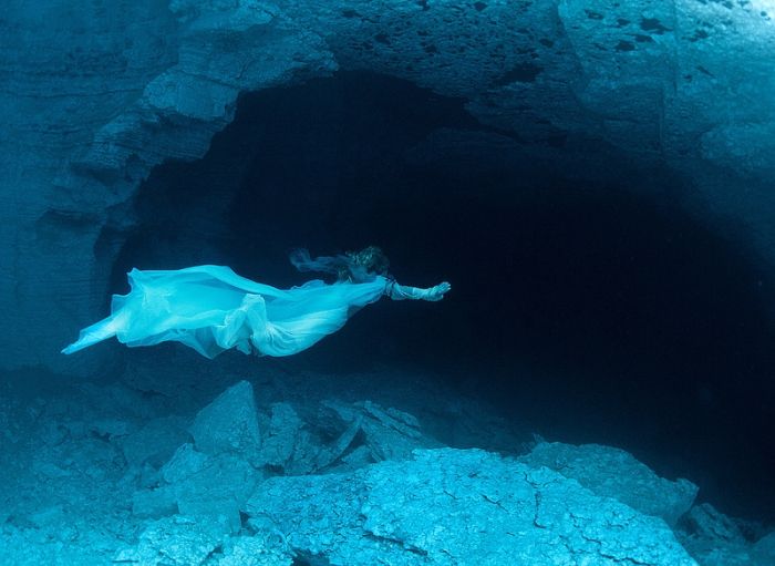 Cave diving with Natalia Avseenko, Orda cave, Perm region, Ural, Russia