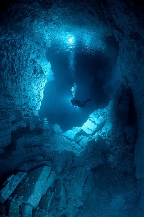 Cave diving with Natalia Avseenko, Orda cave, Perm region, Ural, Russia