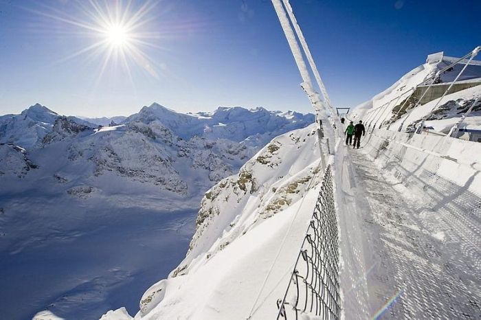 Suspension bridge, Titlis, Switzerland