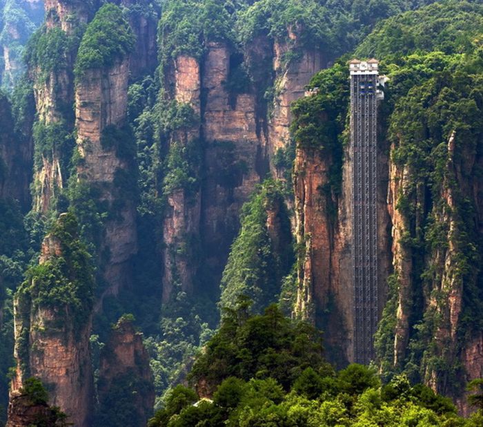 Bailong Elevator, Wulingyuan area of Zhangjiajie, China