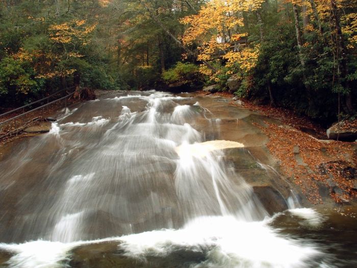 Sliding Rock, Looking Glass Creek, Pisgah National Forest, Brevard, North Carolina, United States