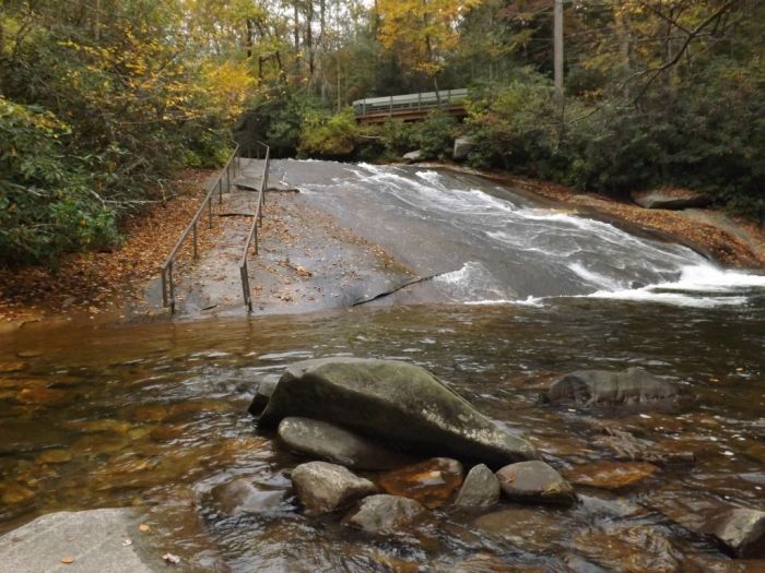 Sliding Rock, Looking Glass Creek, Pisgah National Forest, Brevard, North Carolina, United States