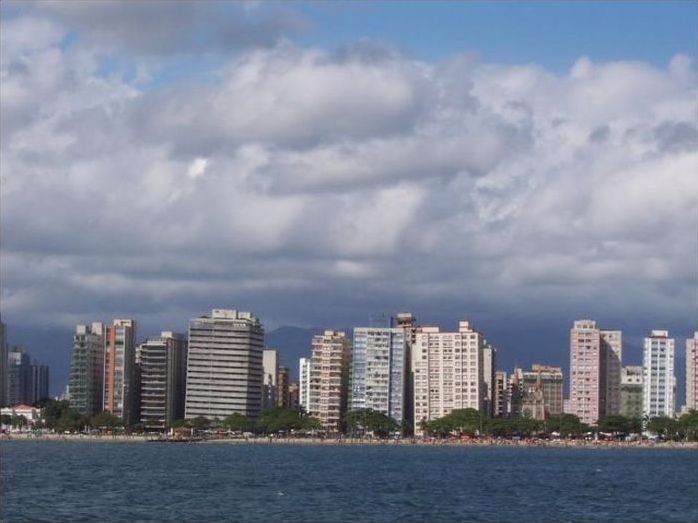 Leaning buildings of Santos, São Paulo, Brazil