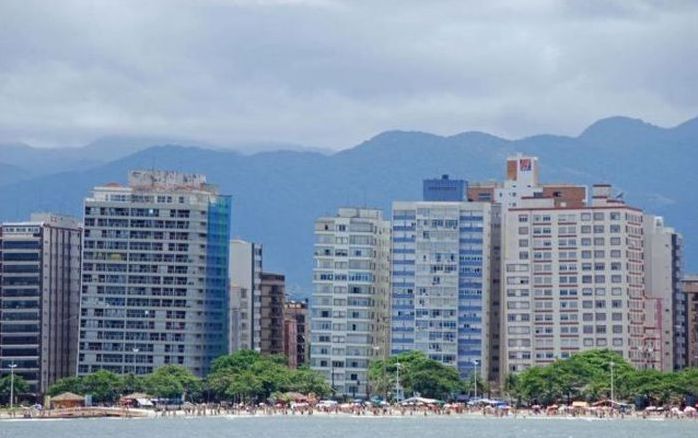 Leaning buildings of Santos, São Paulo, Brazil