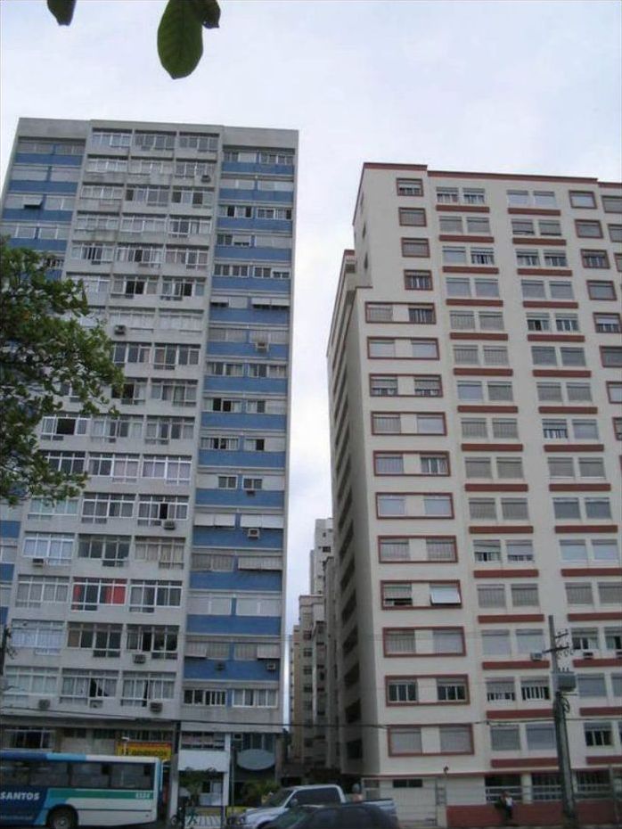 Leaning buildings of Santos, São Paulo, Brazil