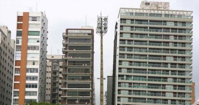 Leaning buildings of Santos, São Paulo, Brazil