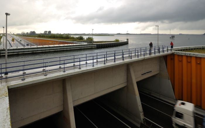 Aqueduct Veluwemeer, Flevoland, Gelderland, Netherlands