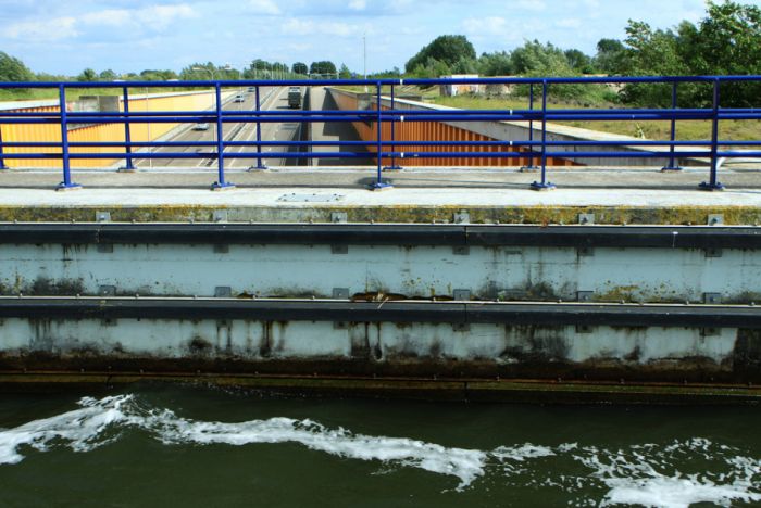 Aqueduct Veluwemeer, Flevoland, Gelderland, Netherlands