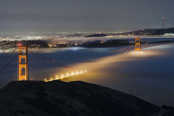 San Francisco at night, California, United States