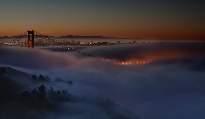 San Francisco at night, California, United States