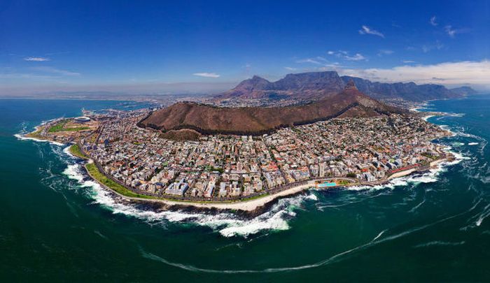 bird's-eye view aerial landscape photography