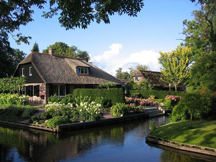 Giethoorn village, Overijssel, Steenwijkerland, Netherlands