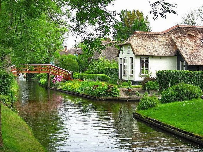 Giethoorn village, Overijssel, Steenwijkerland, Netherlands