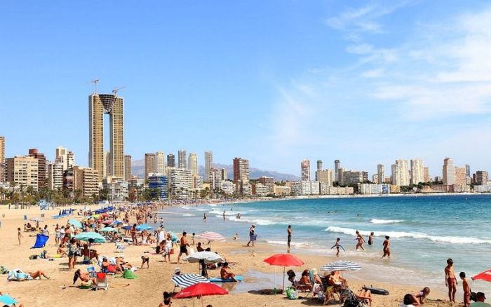 Residencial In Tempo skyscraper building, Benidorm, Spain