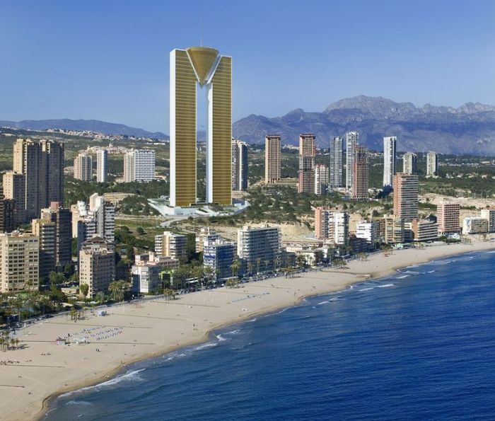 Residencial In Tempo skyscraper building, Benidorm, Spain