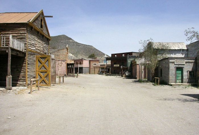 Western studio film sets, Tabernas Desert, Almeria, Spain