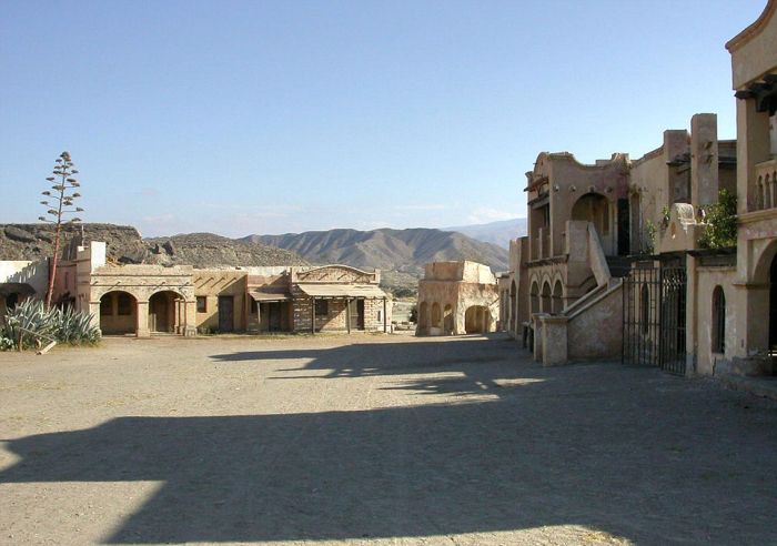 Western studio film sets, Tabernas Desert, Almeria, Spain