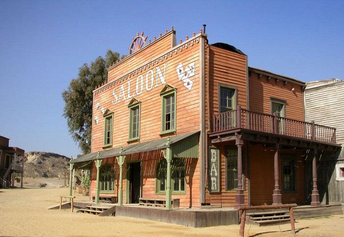 Western studio film sets, Tabernas Desert, Almeria, Spain