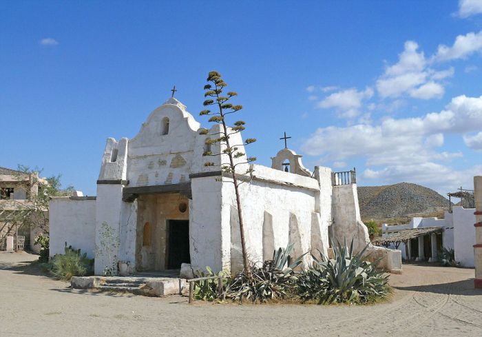 Western studio film sets, Tabernas Desert, Almeria, Spain