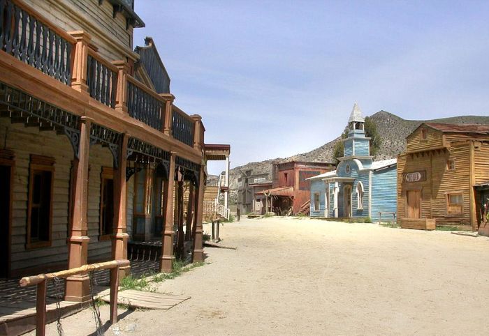 Western studio film sets, Tabernas Desert, Almeria, Spain