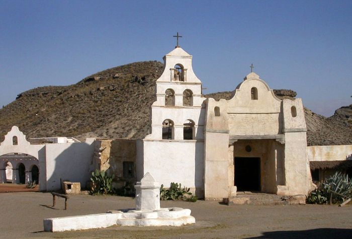 Western studio film sets, Tabernas Desert, Almeria, Spain