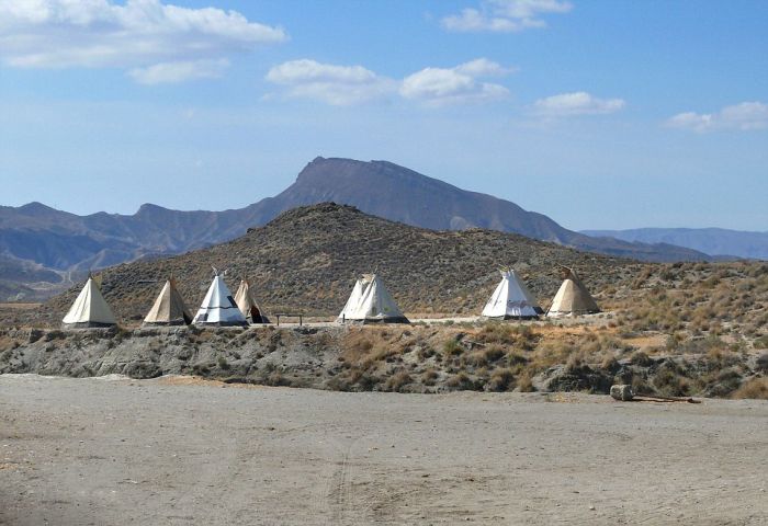 Western studio film sets, Tabernas Desert, Almeria, Spain