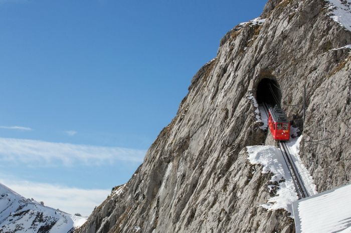 Pilatus railway, Alpnachstad, Esel summit, Obwalden, Switzerland