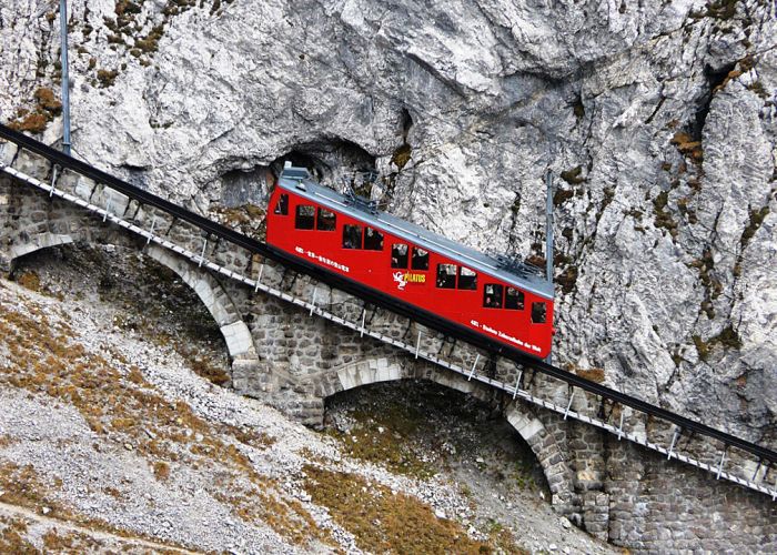 Pilatus railway, Alpnachstad, Esel summit, Obwalden, Switzerland