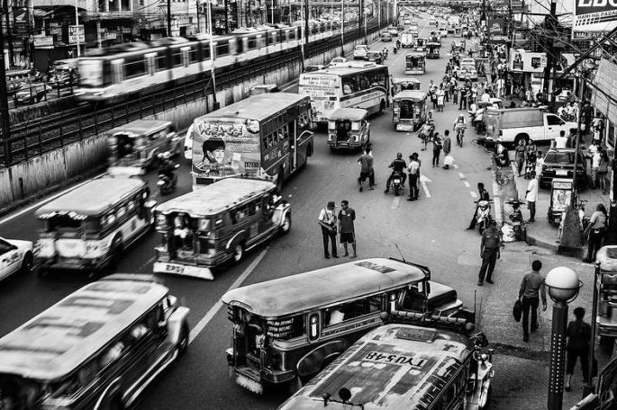 Black and white Life in Philippines by Justin James Wright