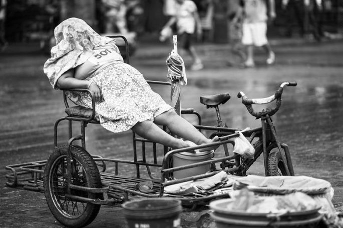 Black and white Life in Philippines by Justin James Wright