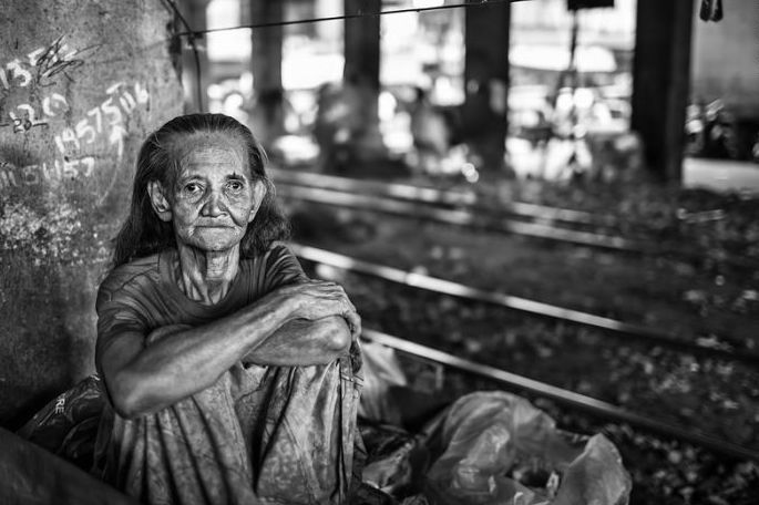 Black and white Life in Philippines by Justin James Wright