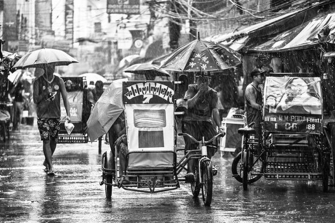 Black and white Life in Philippines by Justin James Wright