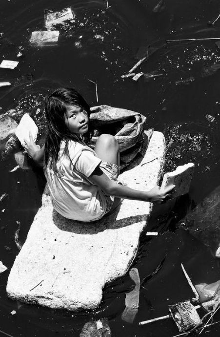 Black and white Life in Philippines by Justin James Wright