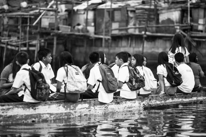 Black and white Life in Philippines by Justin James Wright
