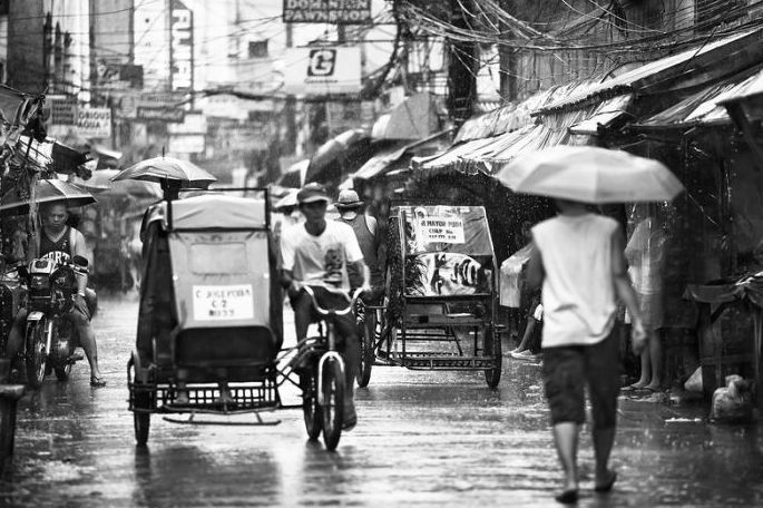 Black and white Life in Philippines by Justin James Wright