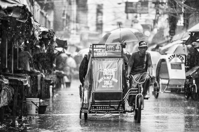 Black and white Life in Philippines by Justin James Wright