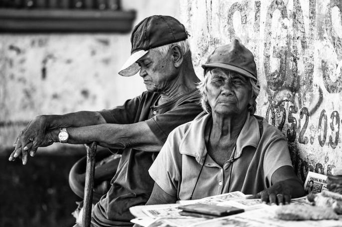 Black and white Life in Philippines by Justin James Wright