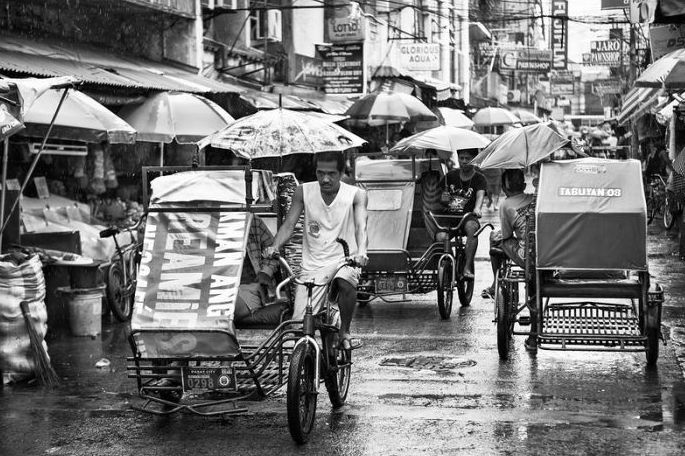 Black and white Life in Philippines by Justin James Wright