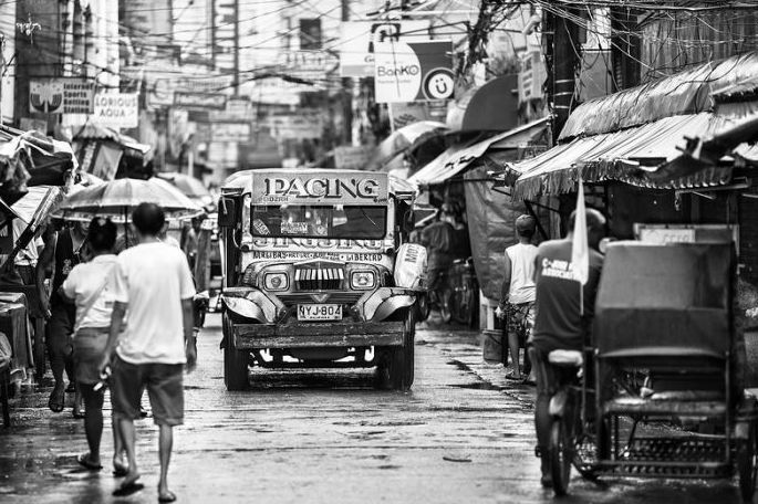 Black and white Life in Philippines by Justin James Wright