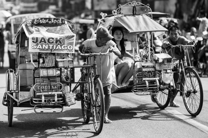 Black and white Life in Philippines by Justin James Wright