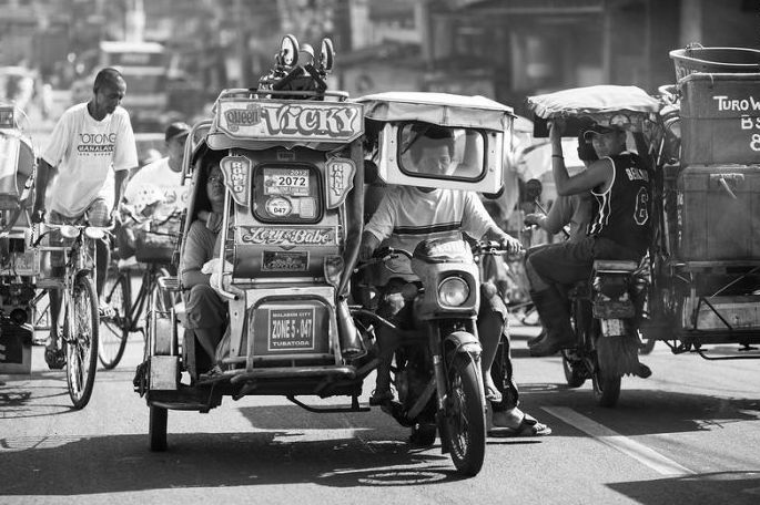 Black and white Life in Philippines by Justin James Wright