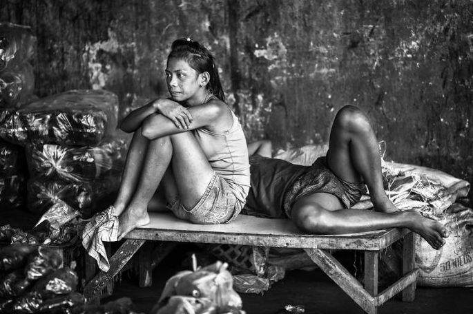 Black and white Life in Philippines by Justin James Wright