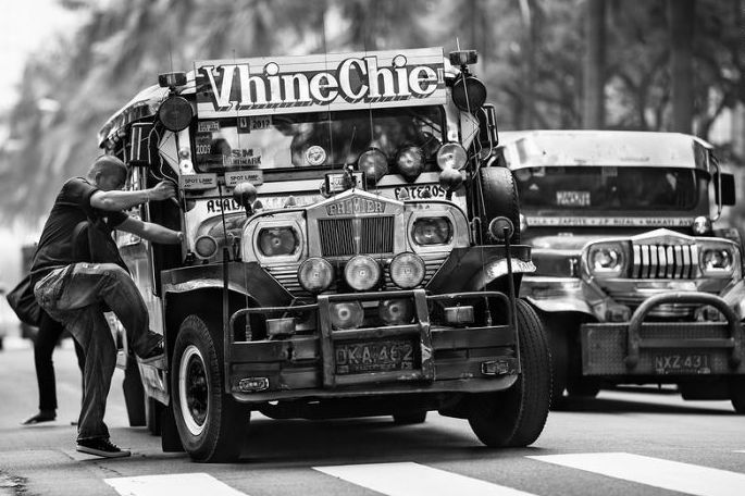 Black and white Life in Philippines by Justin James Wright