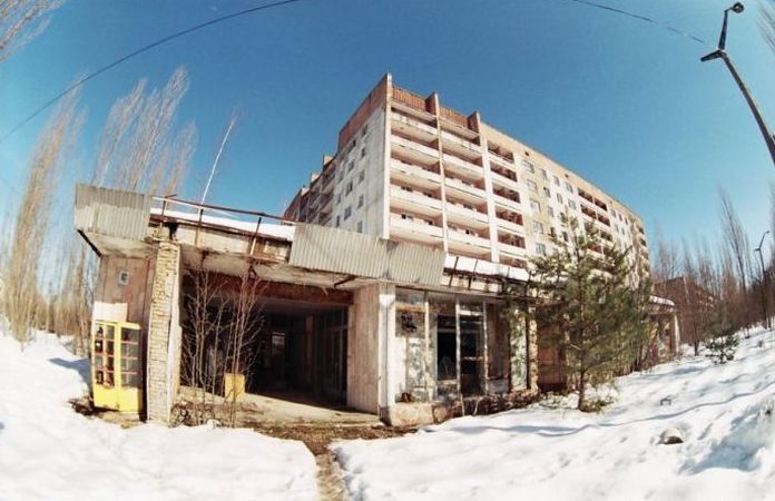 Chernobyl in winter, Pripyat, Kiev Oblast, Ukraine