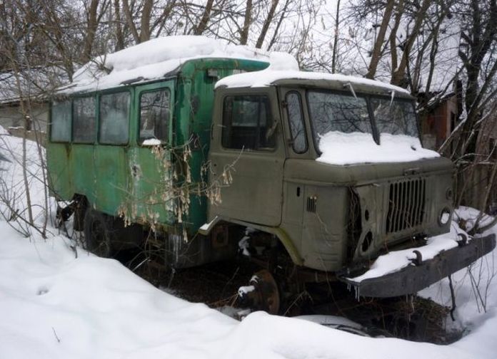 Chernobyl in winter, Pripyat, Kiev Oblast, Ukraine