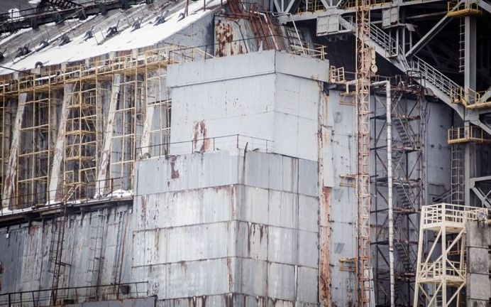 Chernobyl in winter, Pripyat, Kiev Oblast, Ukraine