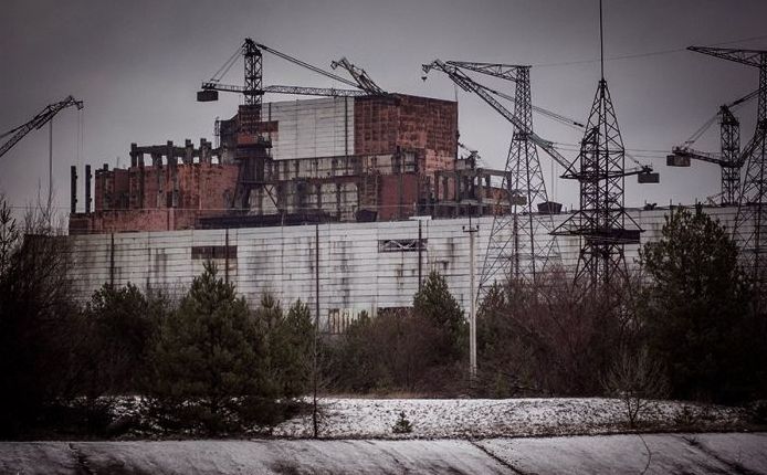 Chernobyl in winter, Pripyat, Kiev Oblast, Ukraine