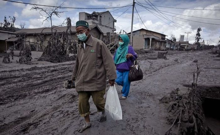 Mount Sinabung, January 2014 eruption, Karo Regency, North Sumatra, Indonesia